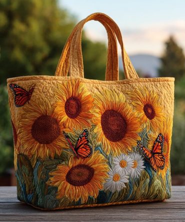 Golden Fields Quilted Tote Bag