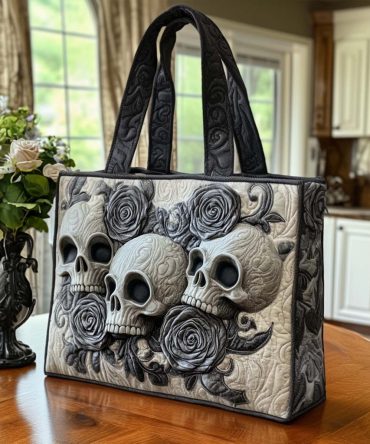 Grin And Glow Quilted Tote Bag