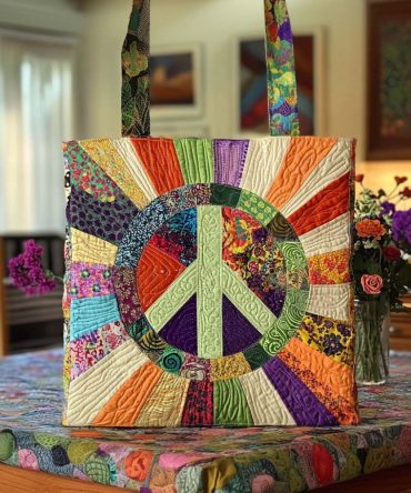 Groovy Days Quilted Tote Bag