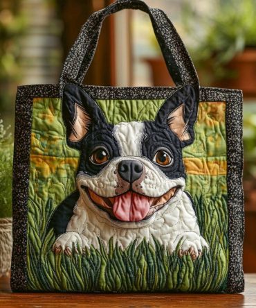 Happy Peek Quilted Tote Bag