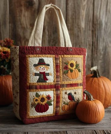 Harvest Friend Quilted Tote Bag