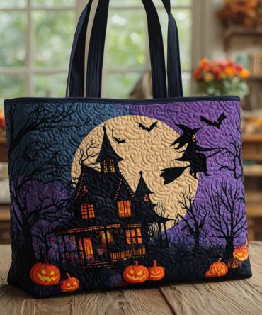 Haunted Sky Quilted Tote Bag