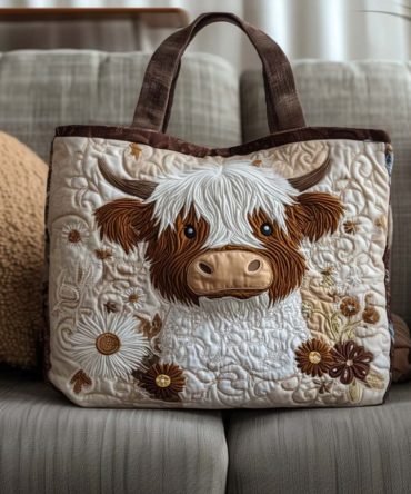 Highland Calm Quilted Tote Bag