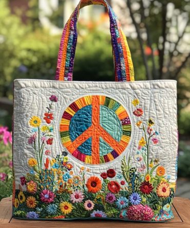 Hippie Dream Quilted Tote Bag