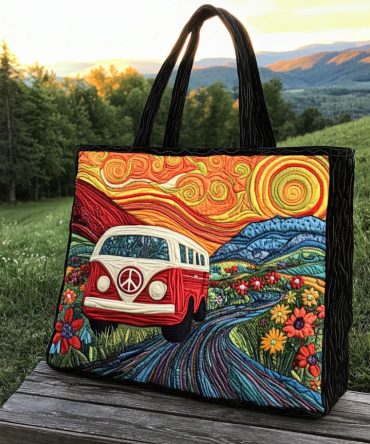 Hippie Hauler Quilted Tote Bag