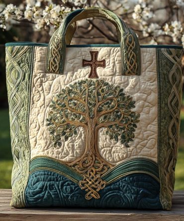 Holy Balance Quilted Tote Bag