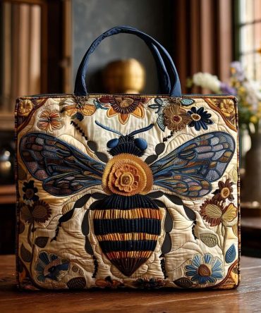 Honey Buzz Quilted Tote Bag