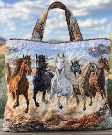 Horse Spirit Quilted Tote Bag