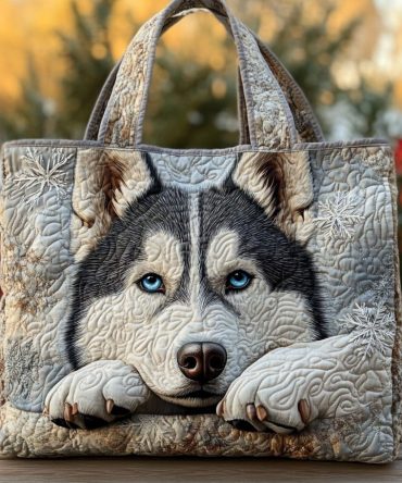 Husky Glow Quilted Tote Bag