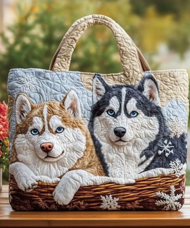 Husky Spirit Quilted Tote Bag