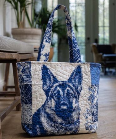 Indigo Shepherd Pride Quilted Tote Bag