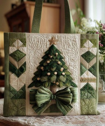 Jingle Glow Quilted Tote Bag