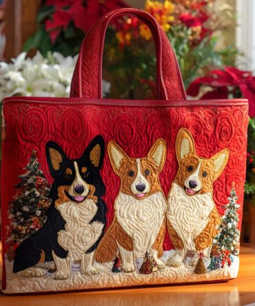 Jingle Paws Quilted Tote Bag