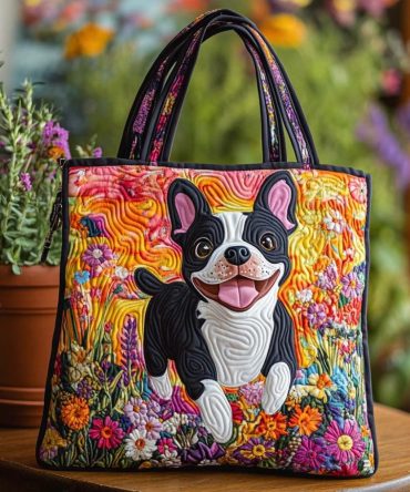 Joy Bloom Quilted Tote Bag