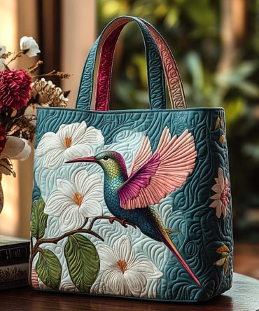 Joy Flutter Quilted Tote Bag