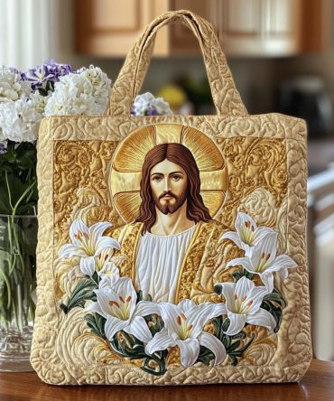 Joyful Savior Song Quilted Tote Bag