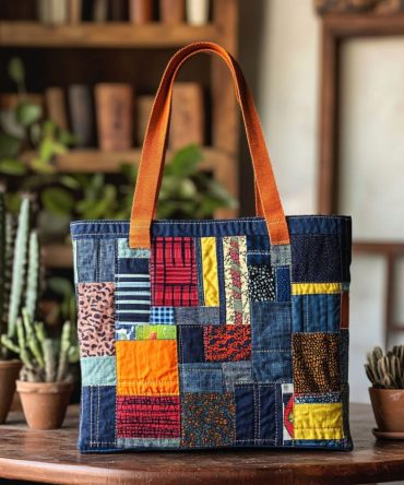 Kente Spirit Quilted Tote Bag