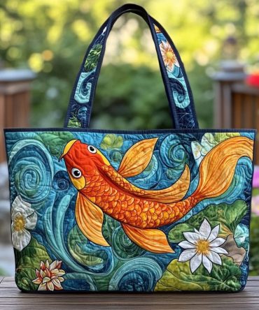 Koi Dream Quilted Tote Bag