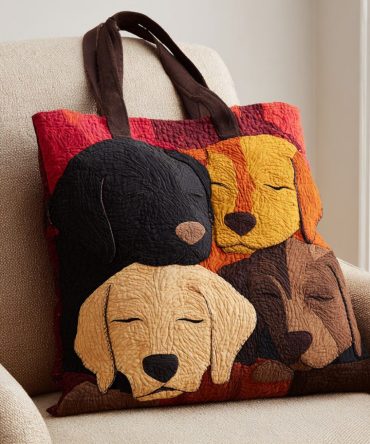 Labrador Retriever Dreams Quilted Tote Bag