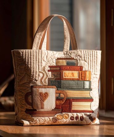 Latte Story Quilted Tote Bag