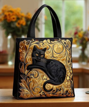 Lazy Catnap Quilted Tote Bag