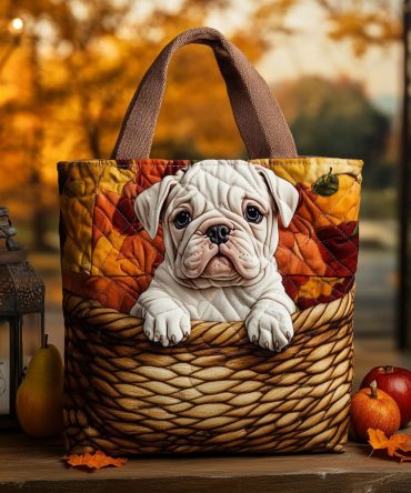 Leaf Sniffer Quilted Tote Bag