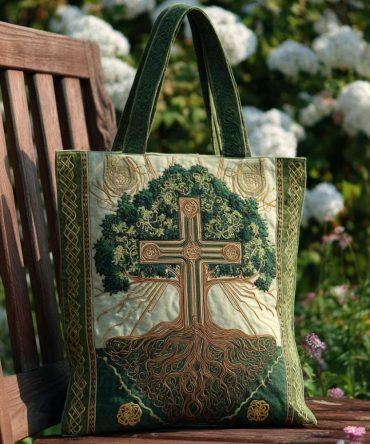 Light Of The Cross Quilted Tote Bag