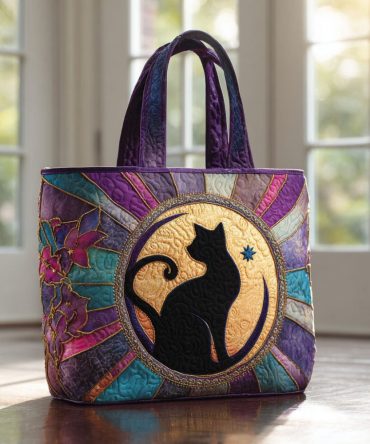Lunar Charm Quilted Tote Bag