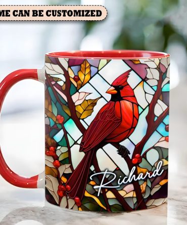 Personalized Cardinal Ceramic Accent Mug