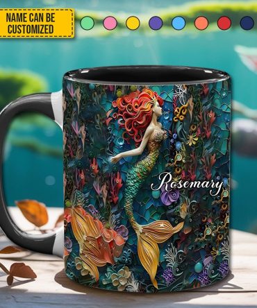 Ocean Mermaid - Personalized Accent Mug