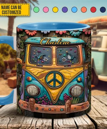 Hippie Van  - Personalized Hippie Accent Mug
