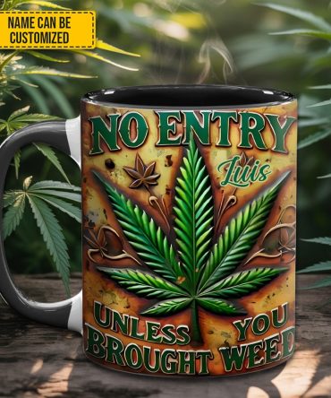No Entry - Personalized Weed Accent Mug