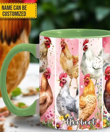 Watercolor Chicken - Personalized Accent Mug