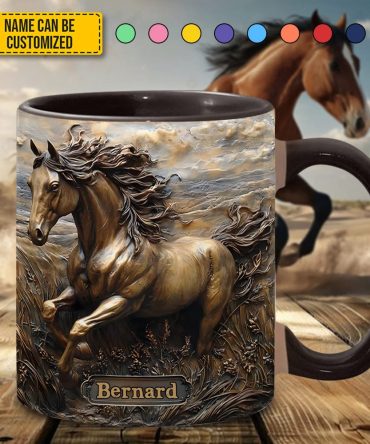 Rustic Horse - Personalized Horse Accent Mug