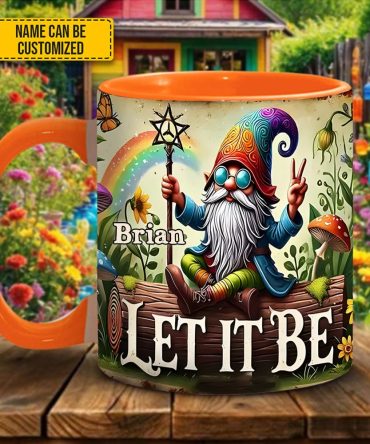 Let It Be Gnome – Personalized Hippie Accent Mug
