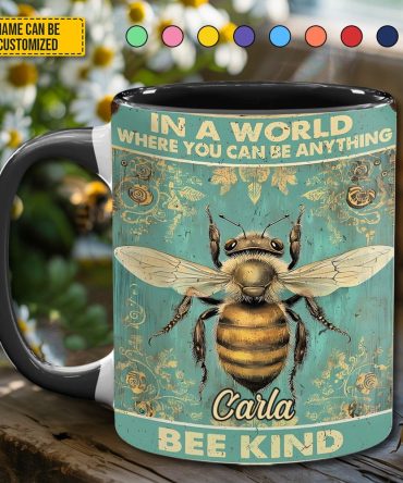 Bee Kind - Personalized Bee Accent Mug