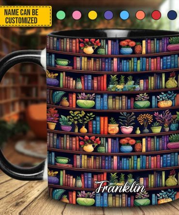Bookish Floral - Personalized Accent Mug