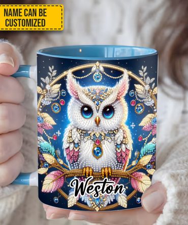 Spring And Summer Tree Owl - Personalized Owl Accent Mug