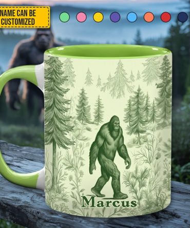 Personalized Bigfoot Accent Mug