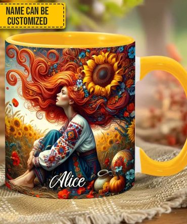 Hippie Girl - Personalized Hippie Accent Mug