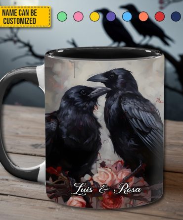 Raven Love – Personalized Couple Accent Mug