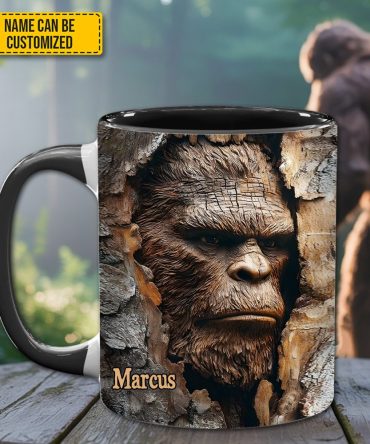 The Hider – Personalized Bigfoot Accent Mug