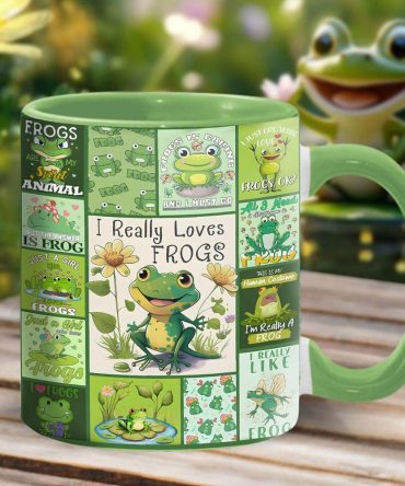 I Really Love Frogs - Cute Frog Accent Mug