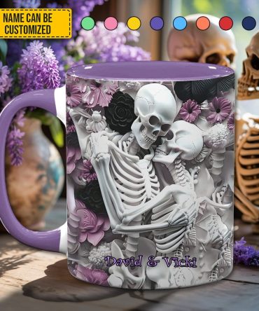 Skull Couple - Personalized Skull Accent Mug
