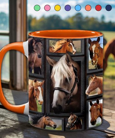 Loves Horses - Horse Accent Mug