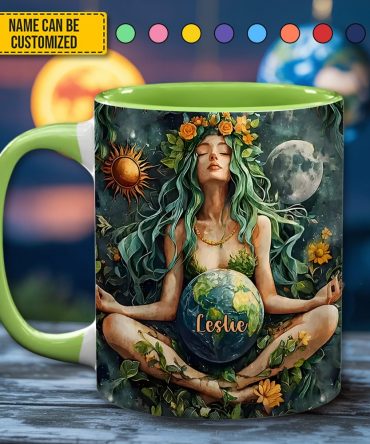 Personalized Mother Earth Goddess Accent Mug