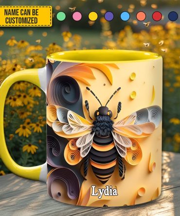 Love Bee - Personalized Bee Accent Mug
