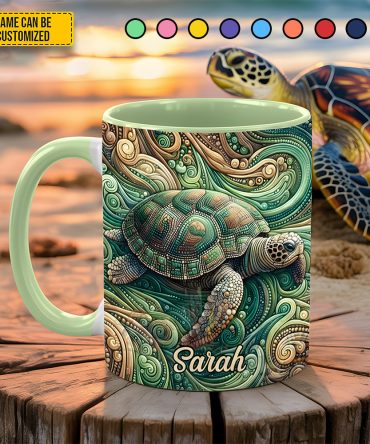 Personalized Sea Turtle Accent Mug