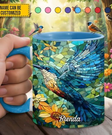 Humming Bird - Personalized Accent Mug