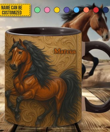 Brown Horse - Personalized Horse Accent Mug